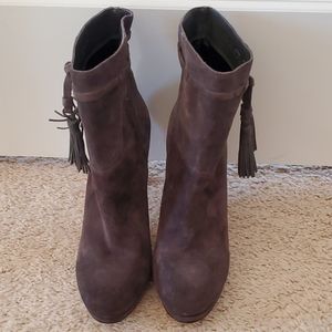 Via Spiga Brown Suede Heeled Boots